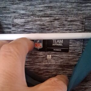 NFL Women's Team Apparel Heathered Gray Top with Teal Trim